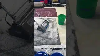 Scrubbing a SHAG rug to perfection! 😍