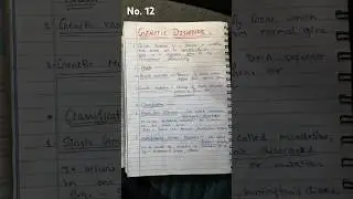 What is Genetic disorder ? Short 12 chapter 1 medical physiology #geneticdisorder