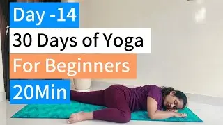 20 Min Morning Yoga Routine For Beginner 🧘‍♀️ [ Day -14]