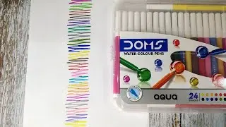Unboxing + Review Of Doms Water Color Pens 24 Shades #shorts