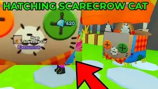 🌟HATCHING🌟 HUGE SCARECROW🎃 CAT ON CAMERA📷 - Pet Simulator X #short #shorts