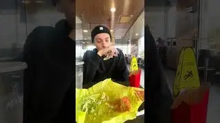 Elijah's first 2 bite McChicken.