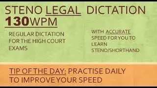 High court steno examination Dictation 130wpm