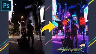 【後製練習】賽博龐克調色 | post-production practice | How to Edit Cyberpunk  | Photoshop | Osaka | Japan |