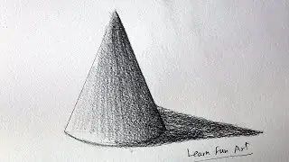 How to draw and shade a cone || Draw a cone easy