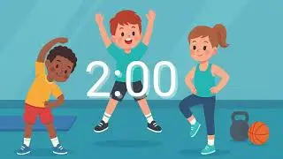 2 Minute Kids Exercise Timer | Fun Workout Countdown with Music!