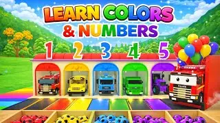 Colors & Counting with Cars 🚕🔢 | Kids Fun Animation