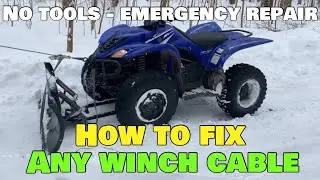 How To Fix ANY Broken Winch Cable Braided Line Wire Rope ATV UTV 4 Wheeler Jeep Side By Side Quad