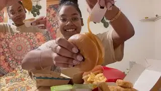 MUKBANG | MCDONALDS FEAST | FILET-O-FISH & CHICKEN NUGGETS & FRIES