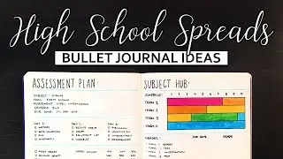 SPREADS FOR HIGH SCHOOL STUDENTS 💜 Bullet journal layouts for college students | Bujo ideas