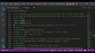 Python Pandas start
