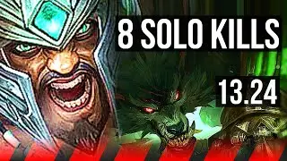 TRYNDA vs WARWICK (TOP) | 8 solo kills, 400+ games, Dominating | BR Master | 13.24