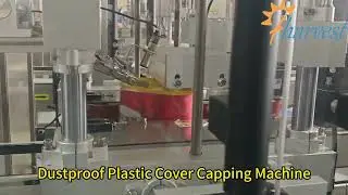 Dustproof Plastic Lid Press Capper DEMO |  2000+ Cans/Hour Press-Seal Technology