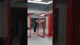 glass movable partition soundproof door capable of being fixedly locked by single piece
