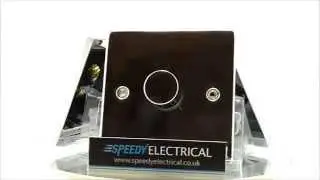 Click Deco Light Switches - Polished Chrome - Black Inserts