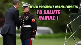 UNBELIEVABLE!!!  When President Obama Forgets to Salute Marine 1