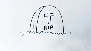 How To Draw a Grave | Halloween Drawing step by step 