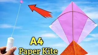 Paper Kite Making at Home 🪁 | Easy Patang Banane Ka Tarika | DIY Kite
