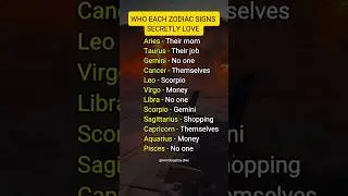 Zodiac Signs Secretly Love | What Each Zodiac Sign Secretly Loves About You #zodiac #astrology