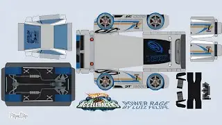 Power Rage Hot Wheels Acceleracers Papercraft