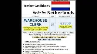 #abroad hiring #htinternational #7091866608 🔥🔥 #whearhouse  #cleark #wearhousejob #netherlandsvisa
