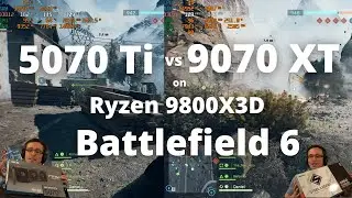 5070 Ti vs 9070 XT in Battlefield 6- Ultra, Low, DLSS, FSR, 1080p, 1440p, 4K (Ryzen 9800X3D)
