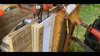OldGuyDIY DIY Chainsaw Scabbard Holder For Tractor Carry All Made From Semi Truck Mud Flap & Plywood