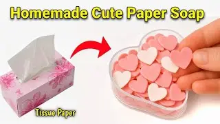 Tissue Paper Se Paper Soap Kaise Banaye?/1 Minute DIY Soap Making at Home / How To Make Paper Soap 🧼