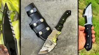 From Rusted Metal Plates to Shiny Hunting Knife, Trscker Knife