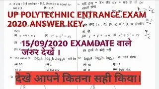 Up polytechnic 2020 answerkey Group A|#uppolytechnicanswerkey