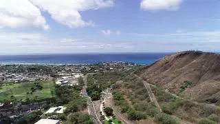 Drone flight in Ohau next to Diamond-Head