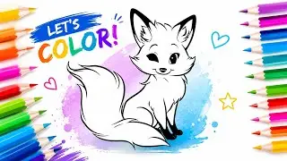 🦊 Easy Cute Fox Drawing | Step-by-Step Fox Drawing for Beginners