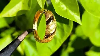 Gold ring#myanmar#jewellery #howto #making 