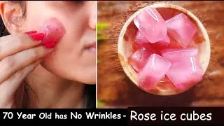 Rub Rose Water Ice cubes to Close Large Pores & Wrinkles - Skin Whitening Aloe Vera ice cubes
