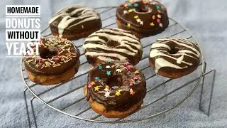 Homemade Donuts Recipe | Step By Step Process Without Eggs & Yeast | घर पर डोनट्स बनाएँ |