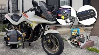 SUZUKI  GSX750S3  3型　KATANA  カタナKaedear(カエディア) バイク フォグランプ LED バイク 電源 リレー  ディトナハザードキット取り付け。