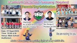 Parents Day Celebration 2025 - St John's Higher Secondary School Tuensang Nagaland 