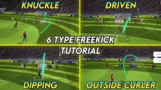 6 Type of Freekick Shots Tutorial (Classic Control, Touch & Flick Control) eFootball 2022 Mobile