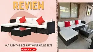 Outsunny 6 Pieces Patio Furniture Sets Outdoor Wicker Review