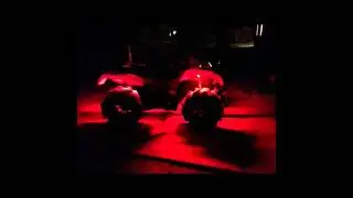 2013 foreman 500 with red LED neon lights and police strobes