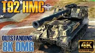 WoT T92 HMC Gameplay &diams; 8K Dmg &diams; SPG Arty Review 4K UHD