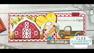 La-La Land Crafts May 2020 Club Kit Slimline Card Tutorial