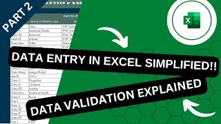 How to Create Data Entry Database in Excel with Data Validation Features, Part 2