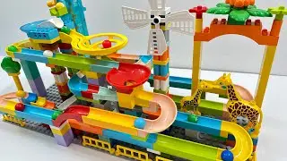 Satisfying LEGO DUPLO Marble Run — Giraffes, Windmill & Endless Flow