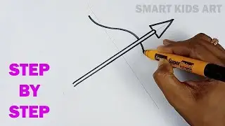 How To Draw A Bow And Arrow | Dhanush Drawing | Draw Smart