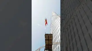 Slow Mo BASE jump at Burj Khalifa #139