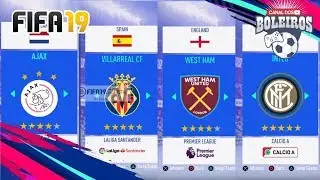 OS MELHORES TIMES PARA O MODO CARREIRA DO FIFA 19!!