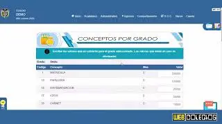 Configuraci&oacute;n Valores de Concepto de Pago (Pefil Administrativo)