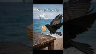 Crow Holds 5 Biscuits at Once &ndash; Never Give Up 🐦🍪🔥