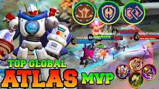 Atlas MVP Immortal Tank Build !! MLBB Atlas Best Build 2023 Pro Gameplay Top 1 Global Mobile Legends